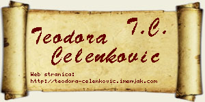 Teodora Čelenković vizit kartica